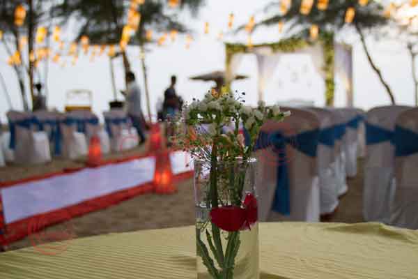 beach  center piece | Destination Wedding by Red Carpet Events - Indriya Sands Resort Cherai Kochi Kerala